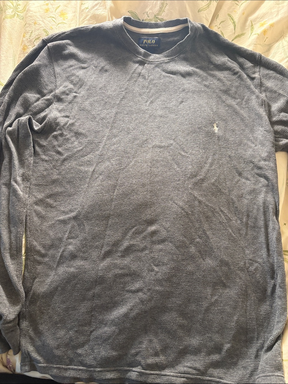 Polo by Ralph Lauren Men's Long-Sleeve Crewneck Shirt - Grey